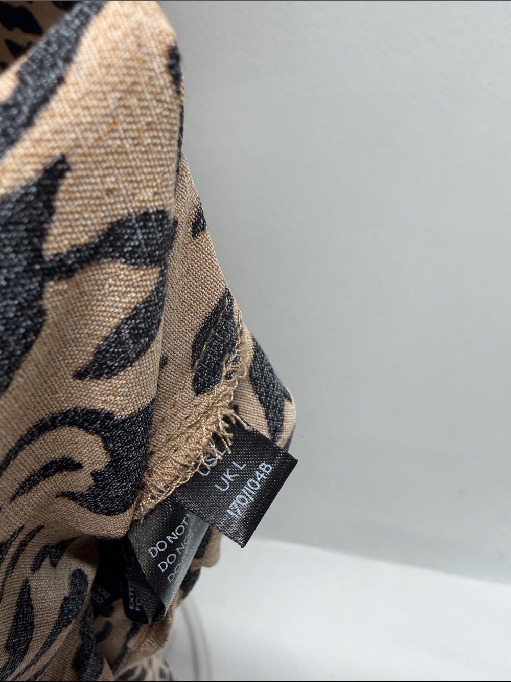 Anthropologie MacKenzie Dress Animal Print Leopard Midi Short Sleeve Brown Large - Picture 8 of 10